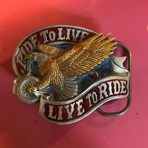 Harley Davidson Live To Ride Belt Buckle